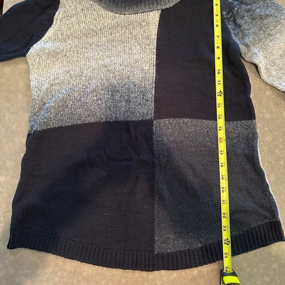 NWT Apt 9 Cowl Neck Color Blocked Light Sweater | Large - Picture 3 of 4